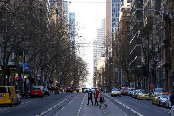Melbourne’s popular dining and shopping strips are dependent on city office workers.
