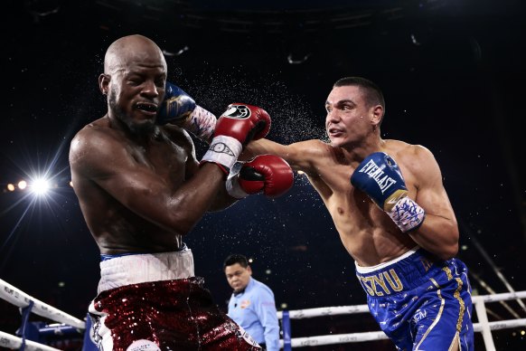 Tim Tszyu made a statement against Tony Harrison.