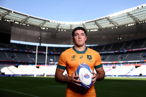 Ben Donaldson at Stade de France in Paris on Thursday ahead of Australia’s clash with Georgia. 