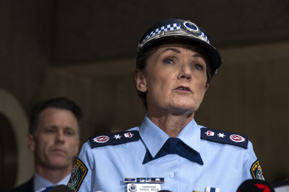 NSW Police Commissioner Karen Webb calls out social media after the church terror attack.