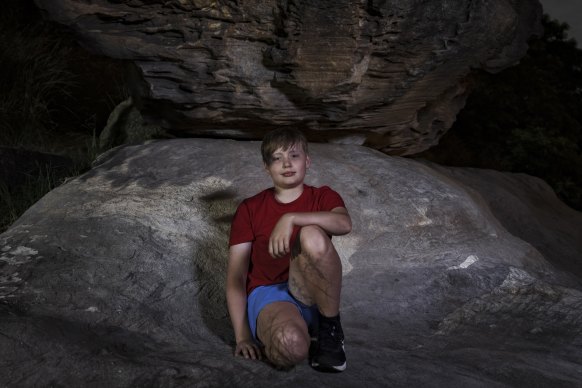 Luca French, 11, is the youngest person ever to have artwork featured at Vivid.