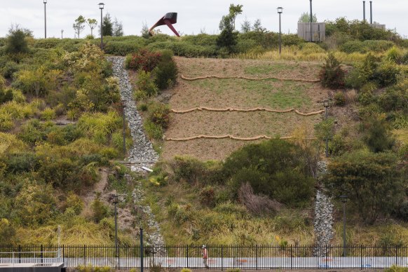 Much of the hill built above an old rubbish top has been off-limits to the public for years. 