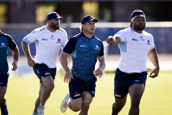 Michael Hooper at Waratahs training in Daceyville.