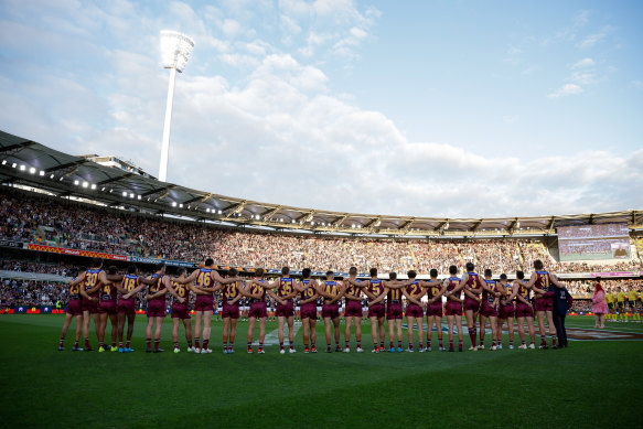 Final match between the Brisbane Lions and the Carlton Blues at The Gabba on September 23.