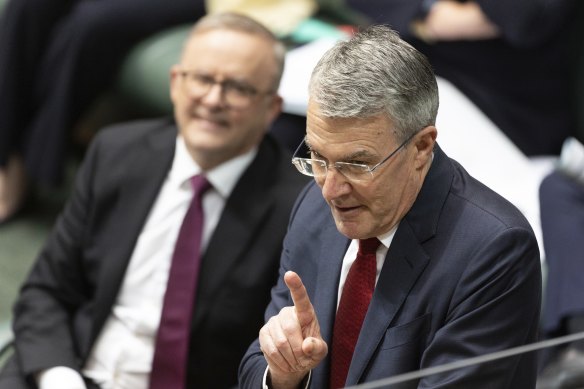 Attorney-General Mark Dreyfus during question time today speaking about the integrity commission.