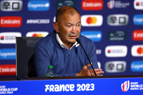 Eddie Jones fronts media after the defeat to Wales.