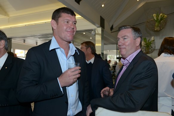 James Packer at a celebration for 30 years of Eddie McGuire’s TV career, held at Stokehouse in 2012.