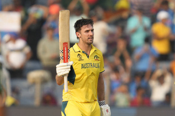 Mitch Marsh’s second century of the World Cup.