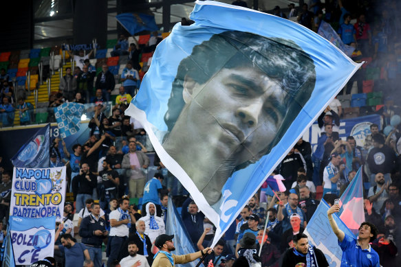 The legendary Diego Maradona led Napoli to their only two previous league titles in 1987 and 1990.