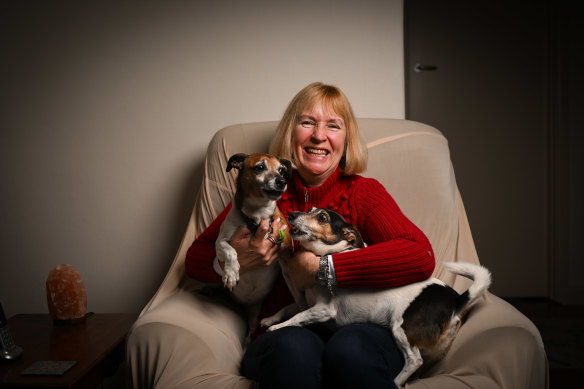 Melisa Qugley and her Jack Russells, Molly and Oscar.