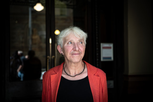 Carole Ruthchild, former co-convener of the Gay and Lesbian Rights Lobby, outside the inquiry on Friday.