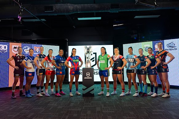 All 12 NRLW captains were present at the season launch on Monday.