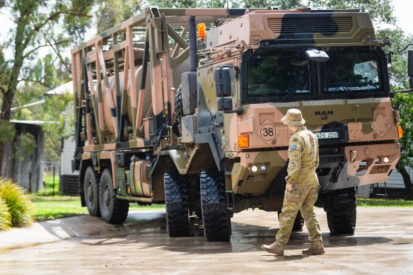 A MAN HX77 water resupply module vehicle, the same type that was involved in the crash. (File image) 