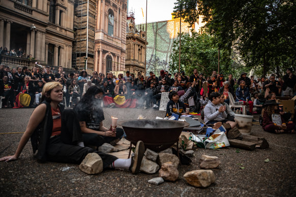 The vigil for Cassius Turvey in Sydney.