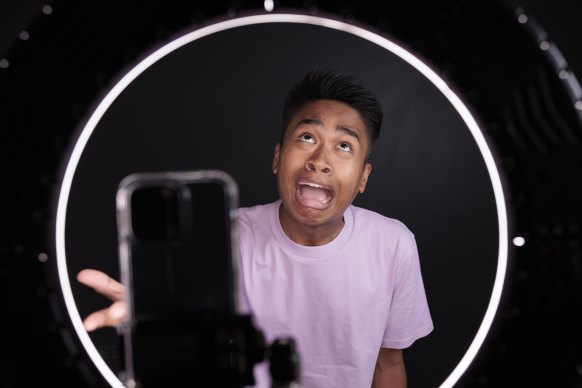 Angelo Marasigan has just under 5 million TikTok followers and has made a name for himself doing voice impressions.