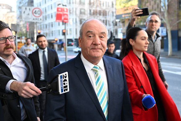 Daryl Maguire leaves court today. He faces a maximum penalty of two years’ imprisonment.
