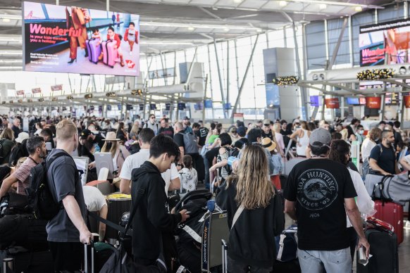 Sydney Airport’s domestic terminal on December 23.