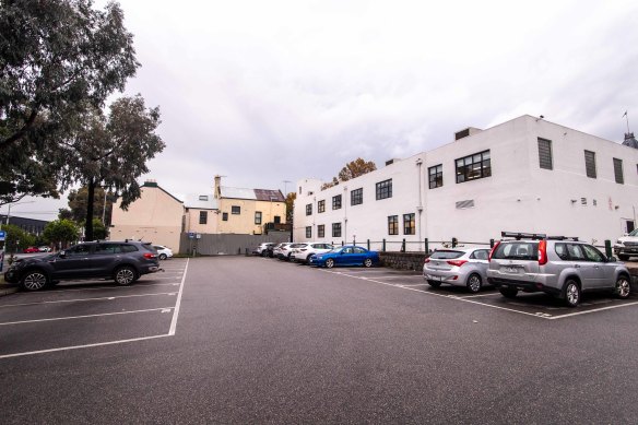 Under the council plan, a total of about 100 homes would be built on two carparks, including this one at 44-60 Curzon Street, North Melbourne.