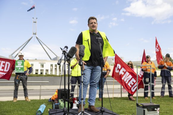 CFMEU National Secretary Zach Smith