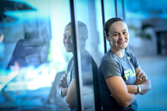 Ash Barty during her retirement press conference.