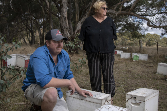 Bee and honey producers Vicky and Sam Lockwood adjoin the proposed mine and oppose its construction.