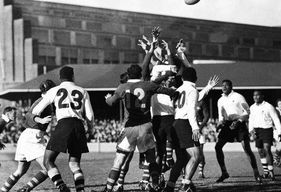 The fiery second Test between Australia and Fiji at the SCG on June 26, 1954. 