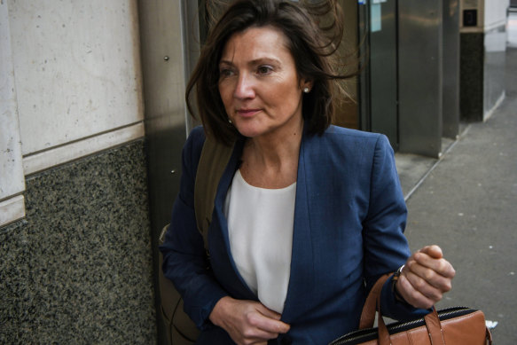Helen Rosamond leaving the NSW District Court in Sydney on Tuesday.