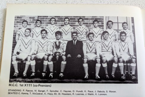 From a young age, John Walsh (seated, second from right) was a dedicated sportsman.