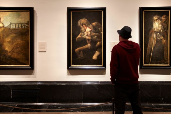 “Saturn Devouring His Son”, one of the black paintings by Francisco de Goya.