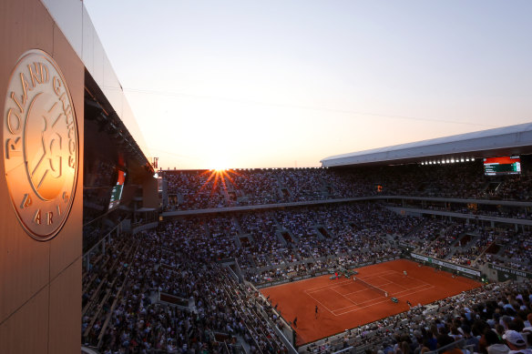 Court Philippe-Chatrier at Roland Garros.