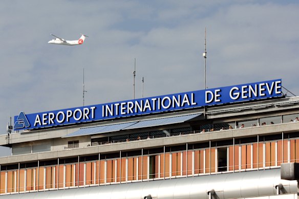 Geneva International Airport,  also known as Cointrin Airport, lies on the French and Swiss borders.