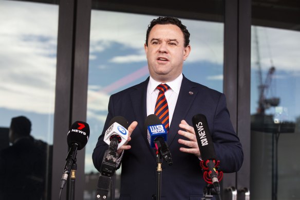 Investment and Trade Minister Stuart Ayres said withdrawing from the role was “an option for John Barilaro to consider”.