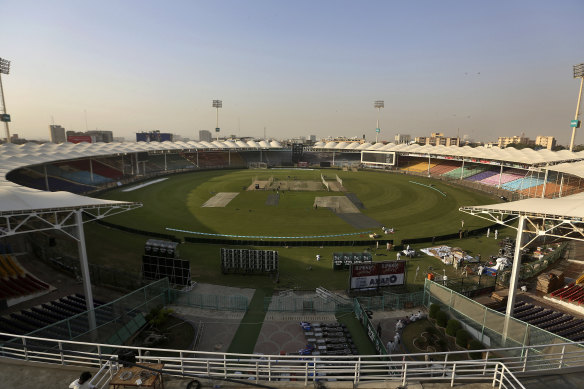 The National Stadium in Karachi, where Australia secured the series in 1998.