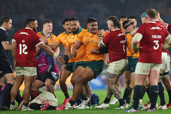 The Wallabies dialled up the aggression against the Lions.
