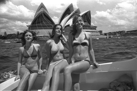 Bikinis outnumbered bow ties on the opening day of the Opera House.