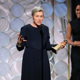 Frances McDormand accepting the award for best actress for her role in "Three Billboards Outside Ebbing, Missouri," at the 75th Annual Golden Globe Awards.