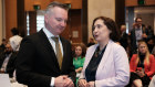“With current supplies of gas dwindling, new supply will be needed – even as we electrify at pace,” said Mr Bowen, pictured with Victorian Energy Minister Lily D’Ambrosio.