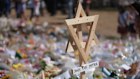 A star of David at the Bondi memorial.