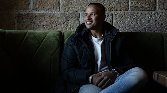 Usman Khawaja at 6Head restaurant in The Rocks.