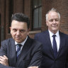 Former senator Nick Xenophon and his former business partner Mark Davis.