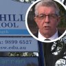 Castle Hill MP (inset) says he became aware of the asbestos result at the school last Thursday.