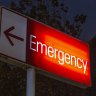 An emergency sign at a Sydney hospital.