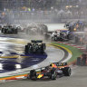Ricciardo scores best finish of season as Perez wins in wet Singapore