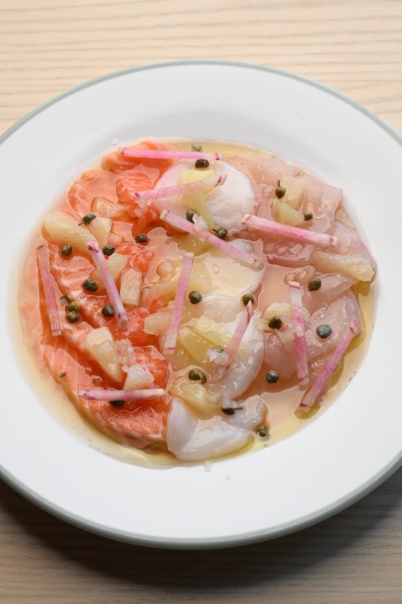 Raw crudo plate.