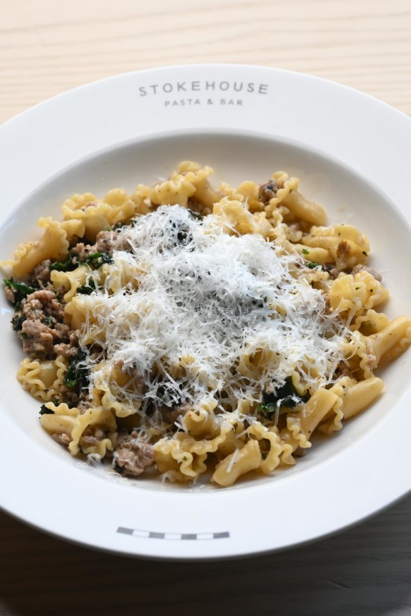 Campanelle white ragu with pork and fennel sausage.