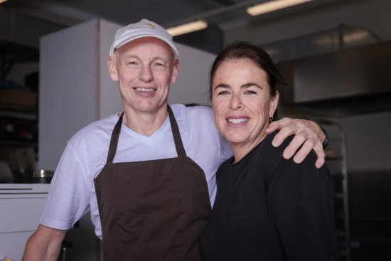 Michael Klausen and Elise Cook at The Bakery on Glenayr, Bondi.