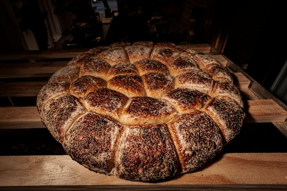 Sourdough bread wheel. 