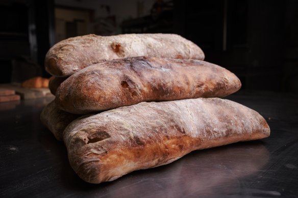 Rustico bread made with olive oil dough at The Bakery on Glenayr.