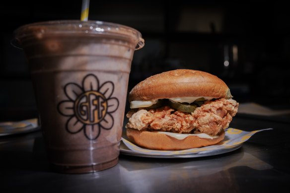 Iced Crum and OG chicken sandwich.