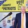 Clive Palmer at a press conference at Parliament House.